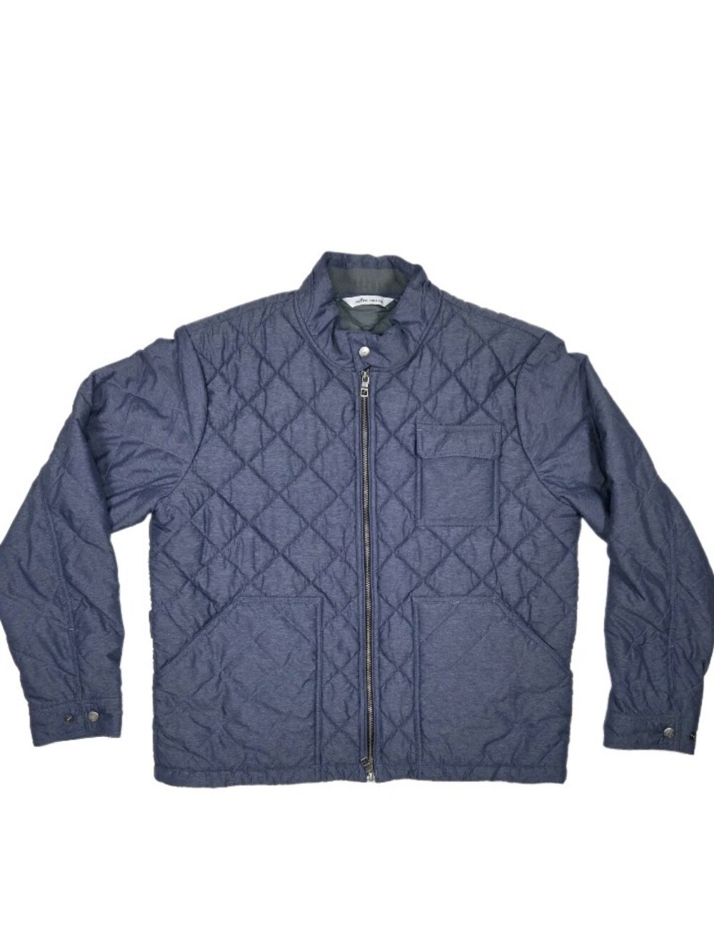 Peter Millar Crown Norfolk Quilted Bomber Jacket Size XL Navy Blue Outdoor